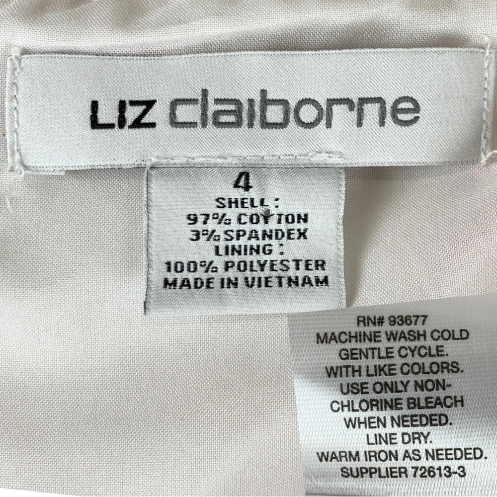 Liz Claiborne White Red Floral Boudreau Neckline Cap Sleeves Sheath Midi Dress 4 - Picture 14 of 15